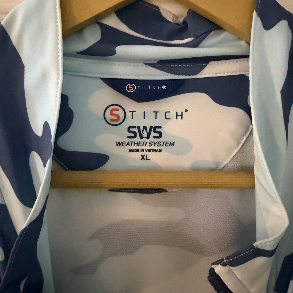 Blue and White Camouflage Vest STITCH golf - Picture 4 of 5